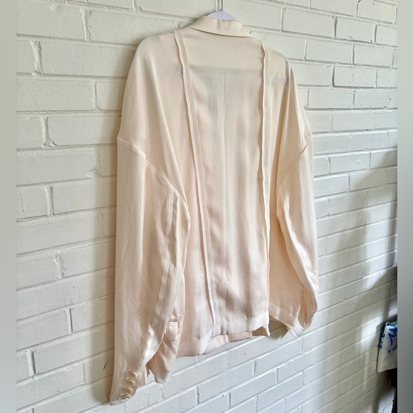 Maison Blanche Inside Out Oversized Unisex Blazer in Ivory, SZ L (4) NWT! - Picture 10 of 11